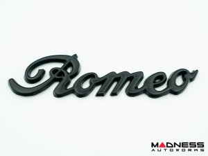 Alfa Romeo Emblems & Badges Kit - Black - "Alfa Romeo" + "Sportiva" Emblems + 2 AR Badges